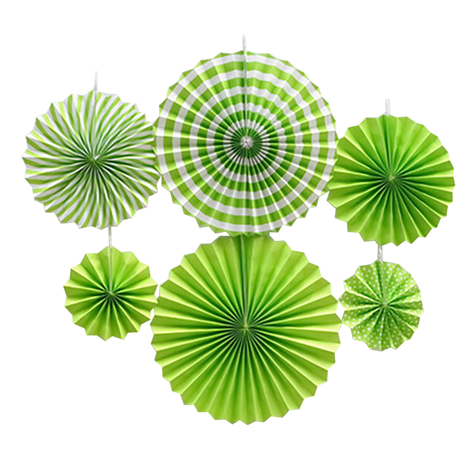 mnjin tissue paper fans party wedding birthday hanging paper fan ...