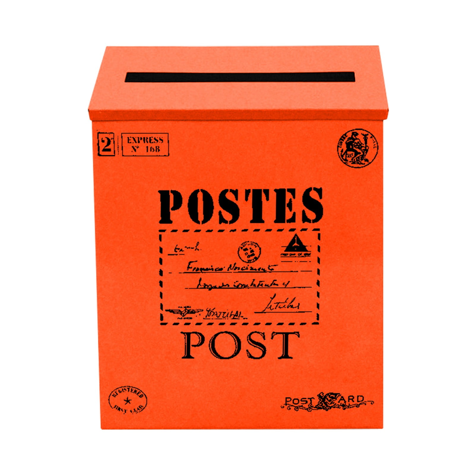 mnjin vintage mailbox iron mailbox hanging wall suggestion box mailbox ...