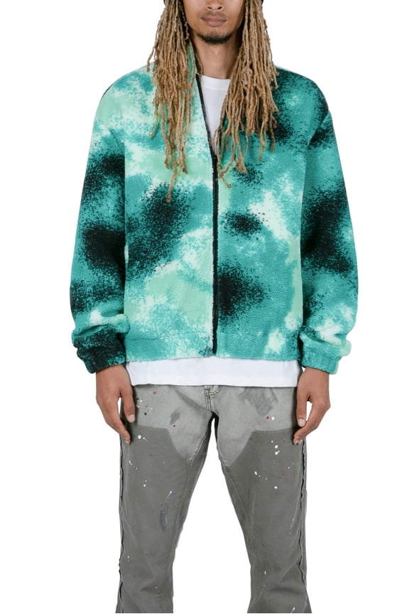 Men's Splash Zip Up Jacket, Green/Black, Small