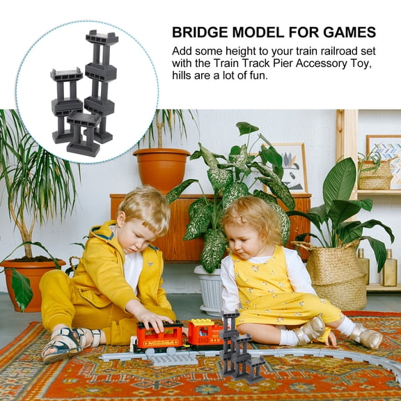 UNOMOR Toy Train Accessories Plastic 6Pcs 2.4X1.9X0.9In