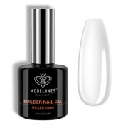 modelones Builder Nail Gel,7-In-One Clear Gel Builder for Nail Thickening, LED Nail Lamp Cured Hard Gel Nail Strengthener Extension Gel Base Rhinestone Nail Glue Gel in a Bottle