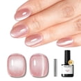 thumbnail image 1 of modelones Cat Eye Gel Nail Polish, 15 ML Pink Glass Cat Eye Gel Nail Polish with Magnet Spring White Silver Shimmer Soak Off Reflective Translucent Gel Magnetic Nail Polish for Women Girl, 1 of 10