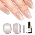 thumbnail image 1 of modelones Cat Eye Gel Nail Polish, 15 ML Silver Nude Glitter Holographic Glass Cat Eye Summer Jelly Shimmer Reflective Translucent U v Gel Magnetic Nail Polish for Women Girl, 1 of 9
