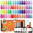 thumbnail image 1 of modelones Gel Nail Polish Set, 36 Pastel Rainbow Colors 7ML Soft Pink Red Green Summer Neon Gel Polish Glitter Nude Soak Off LED Gel Nail Polish Kit Nail Art for Starter DIY Holiday Gift, 1 of 9