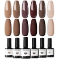 thumbnail image 1 of modelones Gel Nail Polish Set - 6 Colors Skin Tone Nude Gel Polish Brown Beige Khaki Nail Gel Polish Set Neutral All Skin Tones Soak Off French Nail Art Manicure DIY Home Salon Gift, 1 of 6