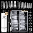 thumbnail image 1 of modelones Slip Solution for Poly Gel, 2.8oz Anti-Stick Gel Liquid for Poly Gel Nails with 120Pcs Flat Dual Nail Forms Nail Tips Clips Kit, 1 of 8