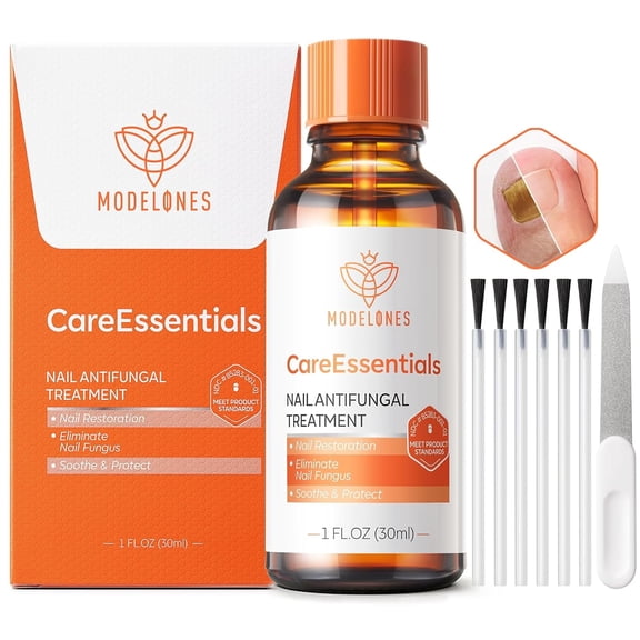 Modelones Toenail Fungus Treatment Extra Strength, 7 Days Nail Fungus Treatment for Toenail and Fingernail, with Brush Head Nail Repair for Damaged Nails Antifungal Polish