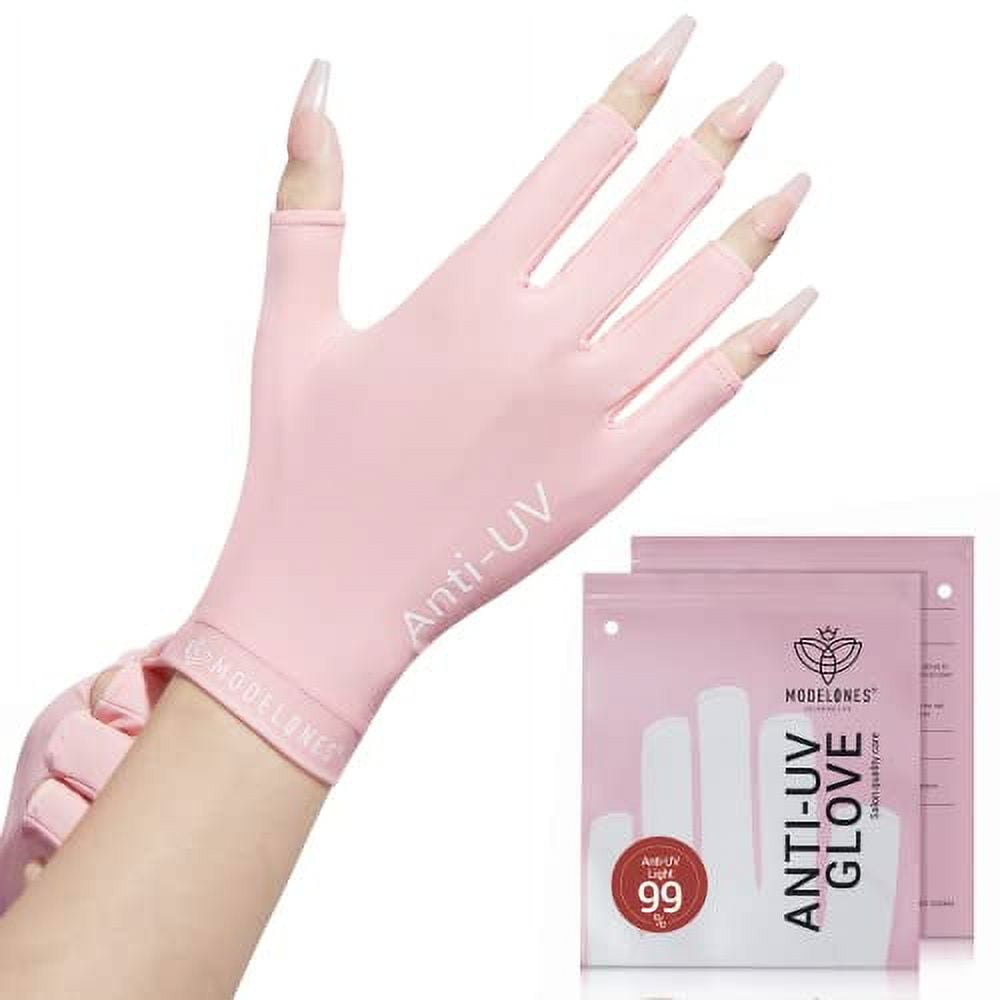 modelones UV Gloves for Nails, Premium UPF99+ UV Protection Gloves for