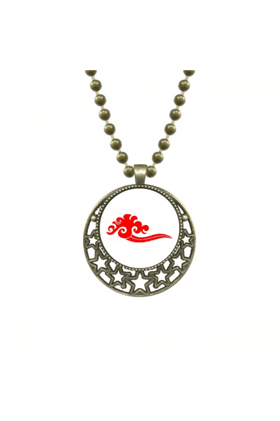 modern chinese traditional hope pendant star necklmoon chain jewelry