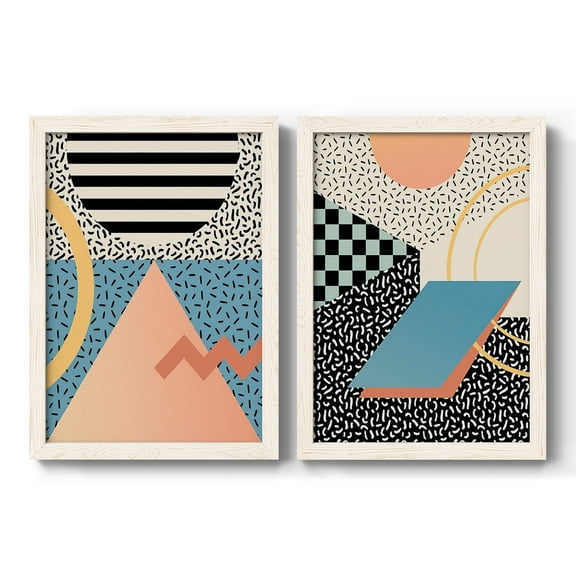 Modern Memphis I - Premium Framed Canvas 2 Piece Set - Ready to Hang