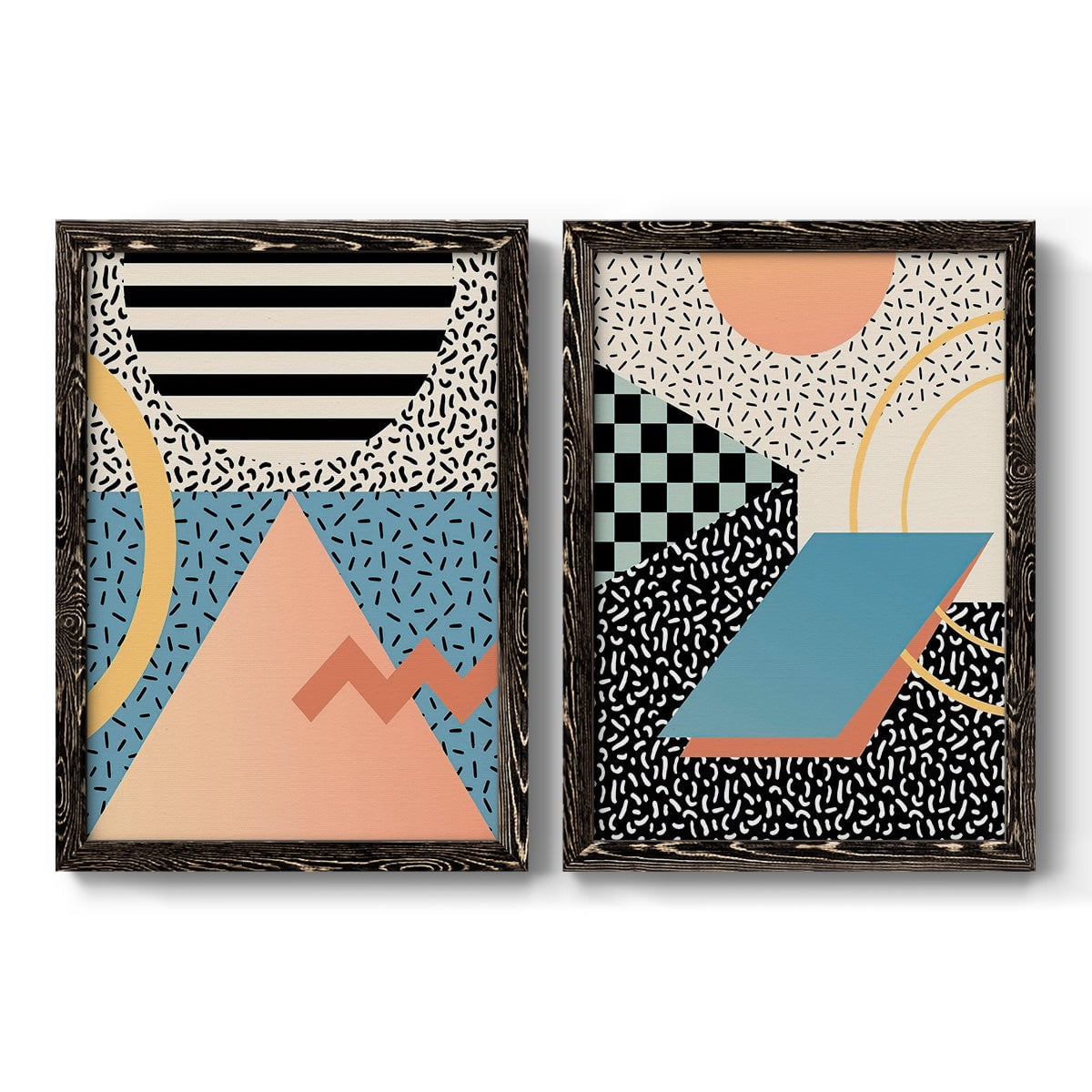 Modern Memphis I - Premium Framed Canvas 2 Piece Set - Ready to Hang