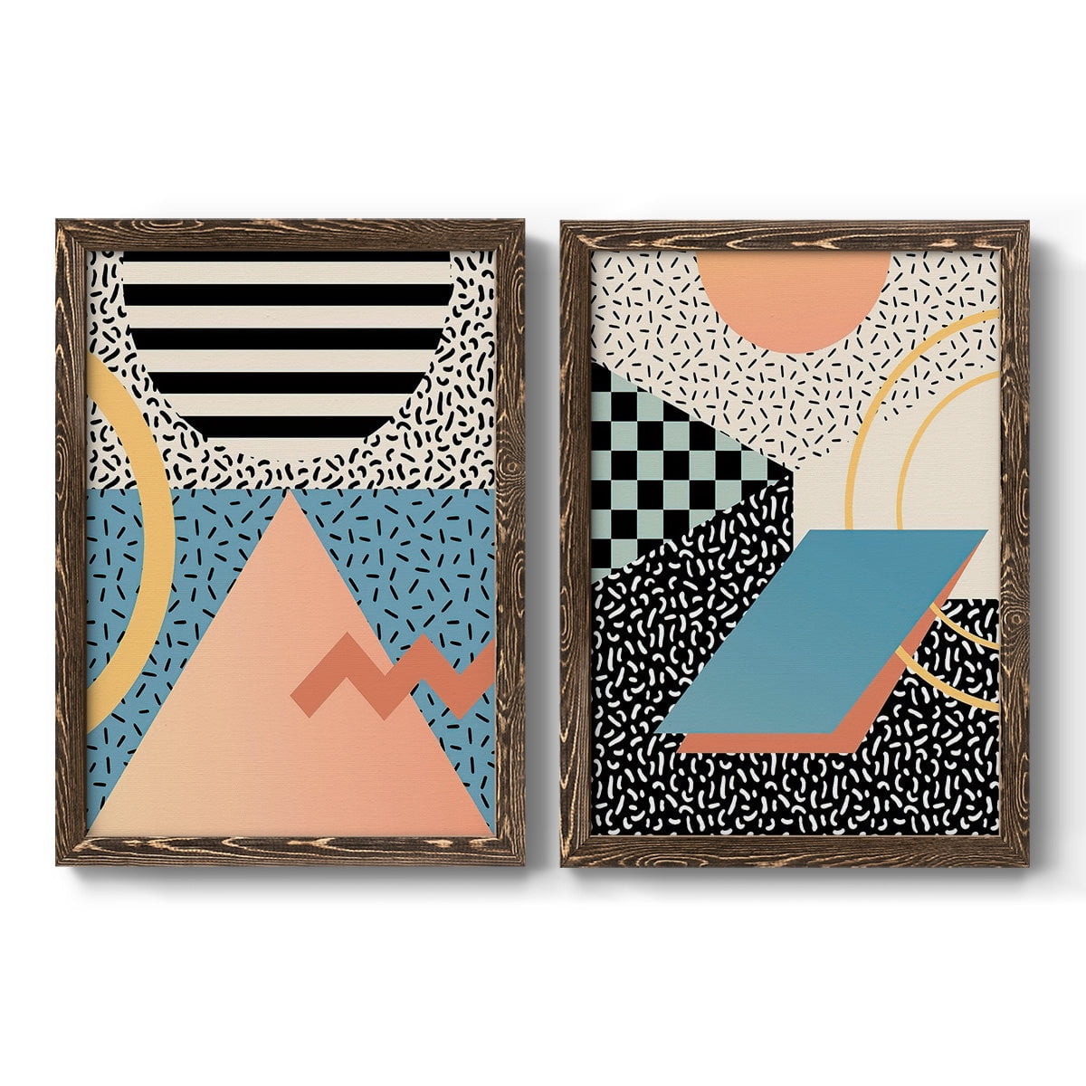 Modern Memphis I - Premium Framed Canvas 2 Piece Set - Ready to Hang