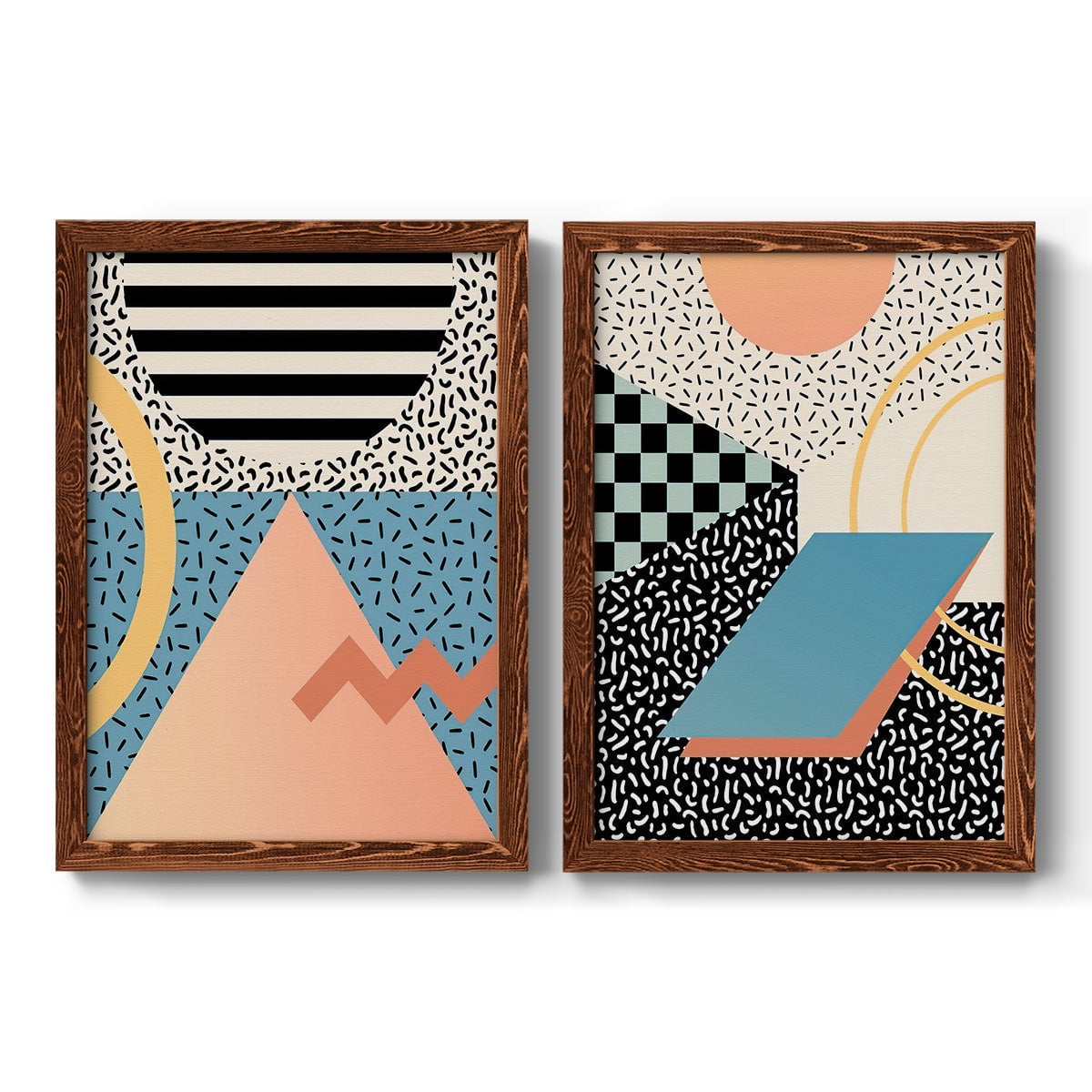 Modern Memphis I - Premium Framed Canvas 2 Piece Set - Ready to Hang