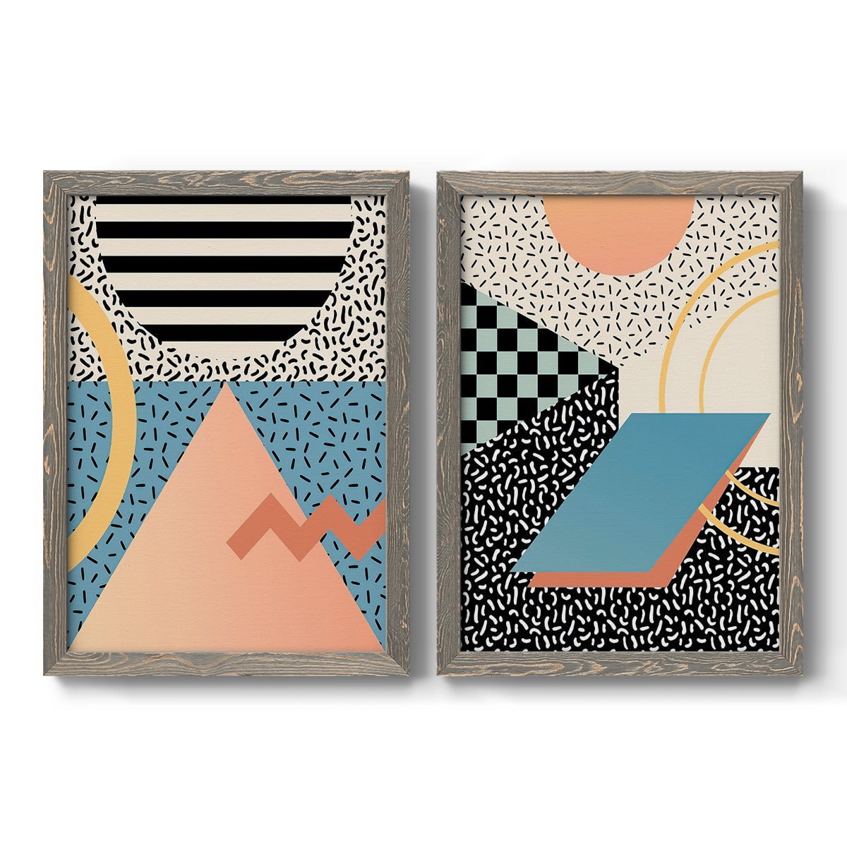 Modern Memphis I - Premium Framed Canvas 2 Piece Set - Ready to Hang