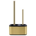 thumbnail interactive-video image 1 of modern sleek toilet bowl brush and Toilet plunger combo - Gold, 1 of 8