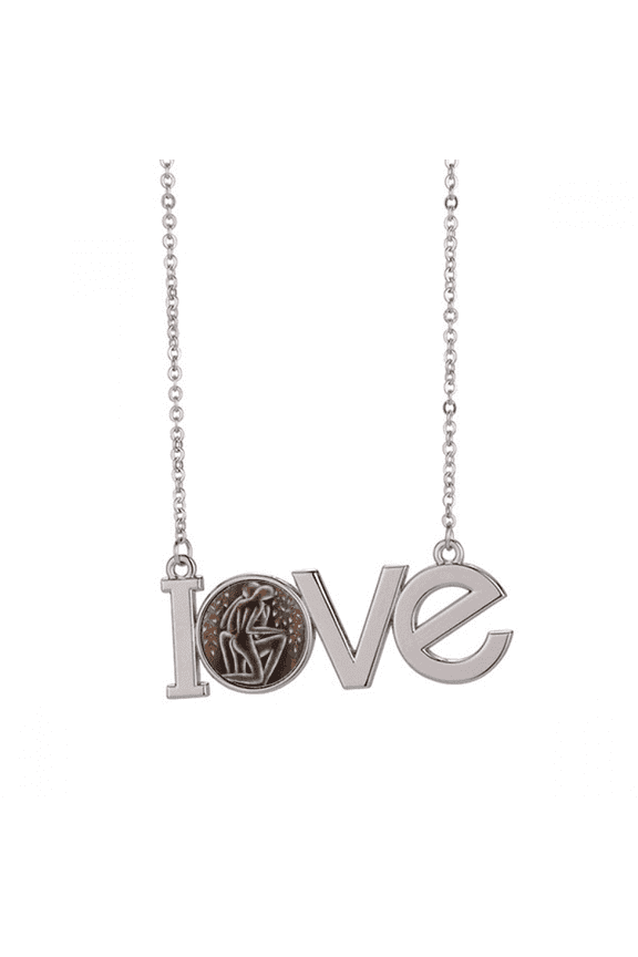 modern style characters illustration love necklace pendant charm jewelry
