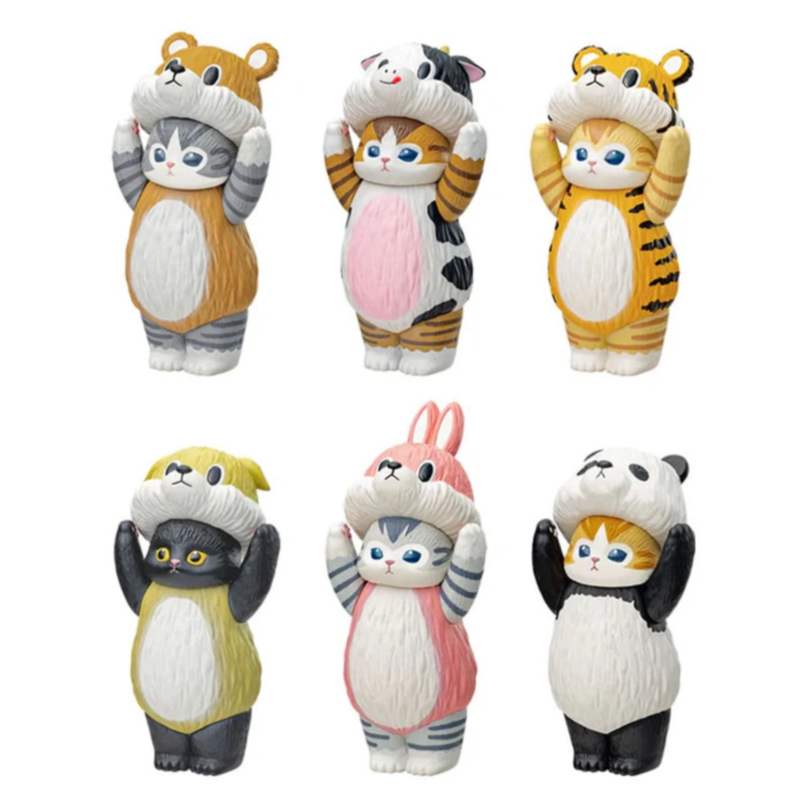 mofusand 6pcs Exciting Christmas Fashion Toy Doll Desktop Decoration