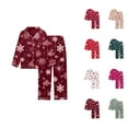 thumbnail image 1 of moisture wicking sleepwear sets for women cooling nightwear for hot flashes Printed Women's Long Sleeved Pajamas Pajamas, 1 of 3