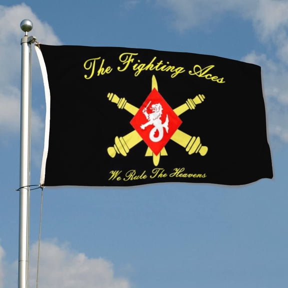 mokarier 60th Air Defense Artillery Flag The Fighting Aces Flag Banner Outdoor Indoor Decoration Flag 3x5Feet Double Stitched Polyester with Brass Grommets