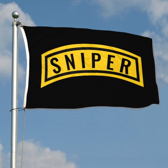 mokarier Army Special Tab Sniper Flag Banner Outdoor Indoor Decoration Flag 3x5Feet Double Stitched Polyester with Brass Grommets