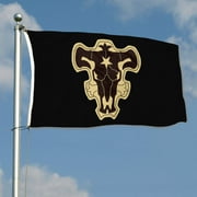 mokarier Black Clovers Black bulls Flag Banner Outdoor Indoor Decoration Flag 3x5Feet Double Stitched Polyester with Brass Grommets