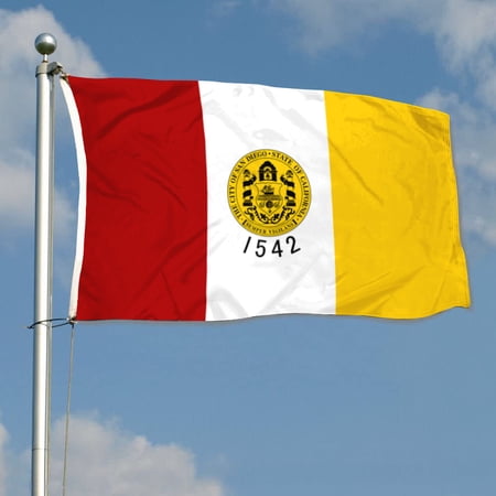 mokarier City Of San Diego California Flag Banner Outdoor Indoor Decoration Flag 3x5Feet Double Stitched Polyester with Brass Grommets
