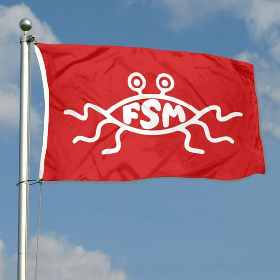 mokarier FSM Flying Spaghetti monster Flag Banner Outdoor Indoor Decoration Flag 3x5Feet Double Stitched Polyester with Brass Grommets