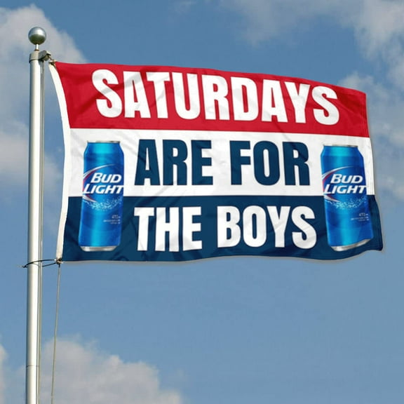 mokarier Saturdays are for the boys Bud Light Bud Beer Flag Banner Outdoor Indoor Decoration Flag 3x5Feet Double Stitched Polyester with Brass Grommets