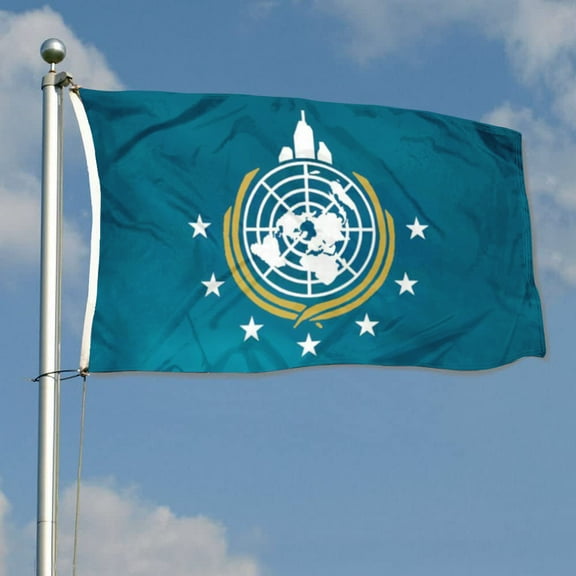 mokarier Super Earth Flag Banner Outdoor Indoor Decoration Flag 3x5Feet Double Stitched Polyester with Brass Grommets Black