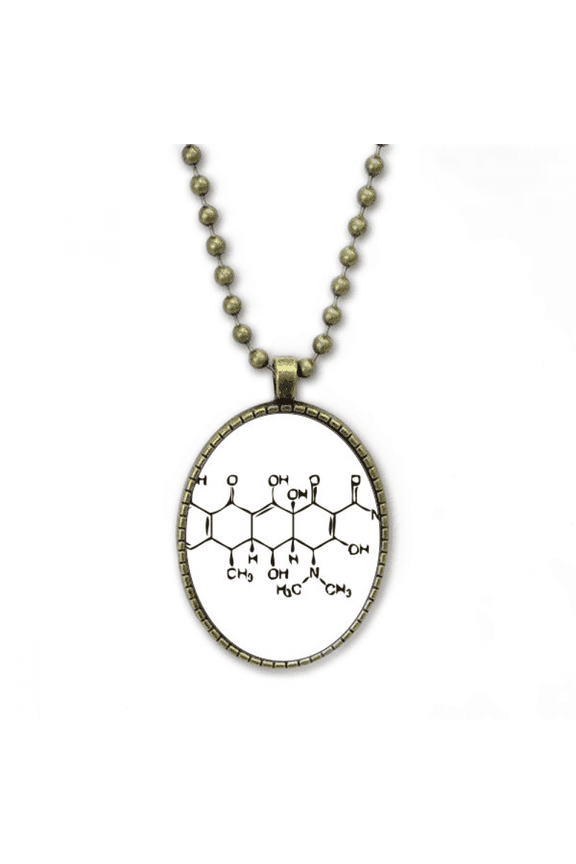 molecular organic chestry atoc structure necklace vintage chain bead pendant jewelry collection