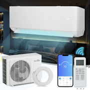 mollie 12000 BTU 22 SEER Mini Split Air Conditioner & Heater with WIFI , Wall-Mounted AC Unit Cools Rooms up to 550 Sq.Ft, Energy Efficient Inverter AC with Heat Pump, White
