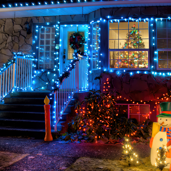 mollie 17.3FT Reusable Multicolor LED Christmas String Lights, Holiday Decorations Fairy Light with Timer, 50 Bulbs, Waterproof and 8 Mode Controller