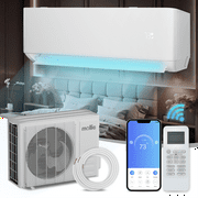 mollie 18000 BTU 21.5 SEER Mini Split Air Conditioner & Heater Ductless Inverter System, Wifi Enabled AC Unit with Condenser, Heat Pump, Remote Control, Cools Up to 1000 Sq.Ft., White