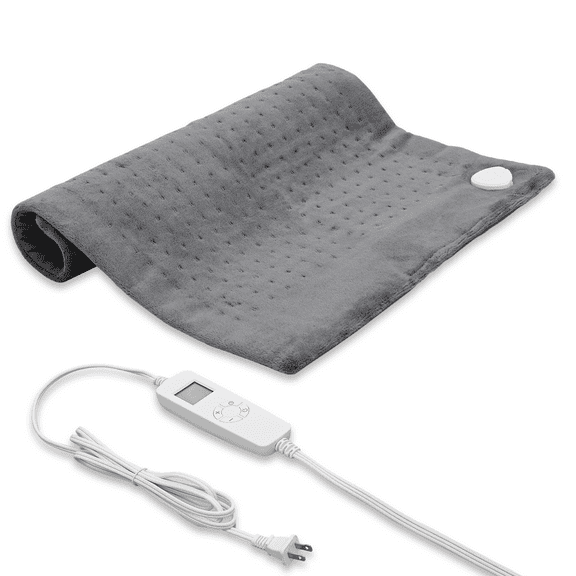 mollie Electric Heated Throw Blanket 20" x 24", Fast Heating with Controller, 6 Heating Levels, ETL Certified, Machine Washable, Dark Gray