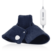 mollie Electric Heating Shawl 16" x 23", Neck Shoulder Heating Pad Electric Blanket Shawl Heating Wrap with Auto Shut Off, Machine Washable, Navy Blue