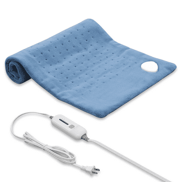 mollie Electric Throw Blanket 12"x24", Coral Fleece Heated Shawl with 3 Heating Levels for Kids Adults, ETL Certification, Machine Washable, Blue
