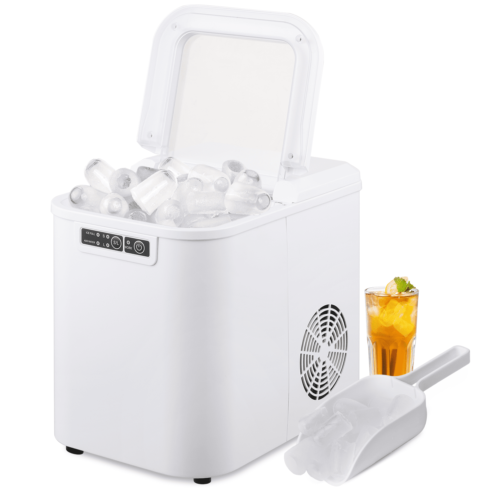 CEBORY Countertop Ice Maker, 9Pcs/6Mins, 36Lbs/24Hrs, Self-Cleaning Ice  Machine with 2 Ice Scoop and Basket, One-Click Operation 2 Sizes of Bullet  Ice, Portable Ice Maker for Home/Kitchen/Office/Bar - Yahoo Shopping