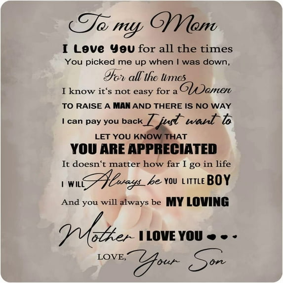 to My mom from Son Metal Tin Sign,Birthday Gifts for Mum,Mom Gifts for Mother Stepmom, from Son,Inspirational Quote Sign for Home Bedroom Wall Decor Novelty Sign 12x12 Inches