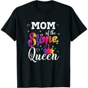 mom of the slime queen crown Birthday Matching Party outfit Womens T-Shirt Black