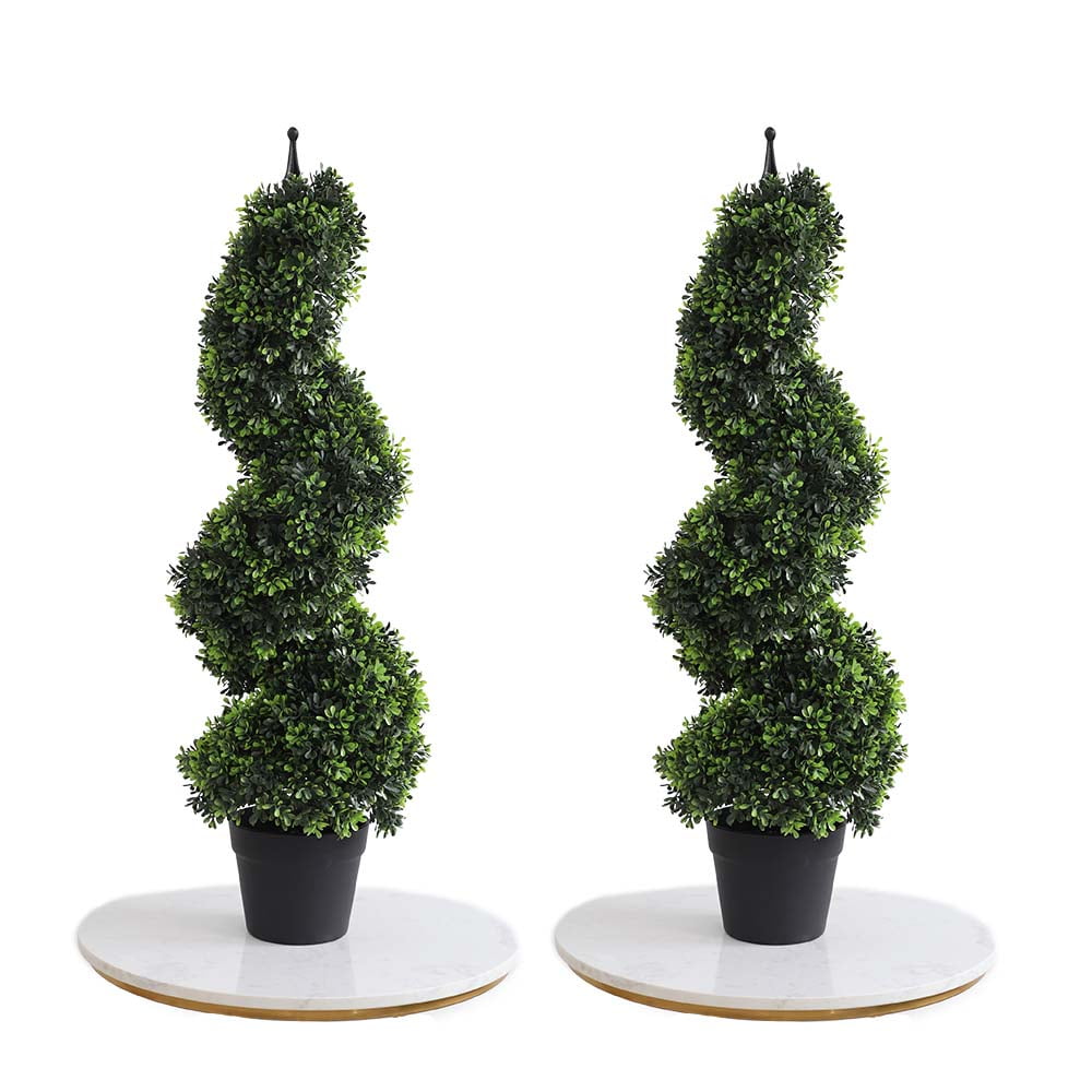 momoplant Artificial Boxwood Plant Topiary Tree 35inch Fake Feaux