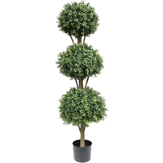 momoplant Artificial Topiary Ball Tree Outdoor, 4.6ft Fake Topiaries
