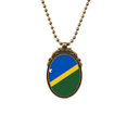 thumbnail image 1 of mon islands national flag oceania country antique necklace vintage bead pendant keychain, 1 of 3