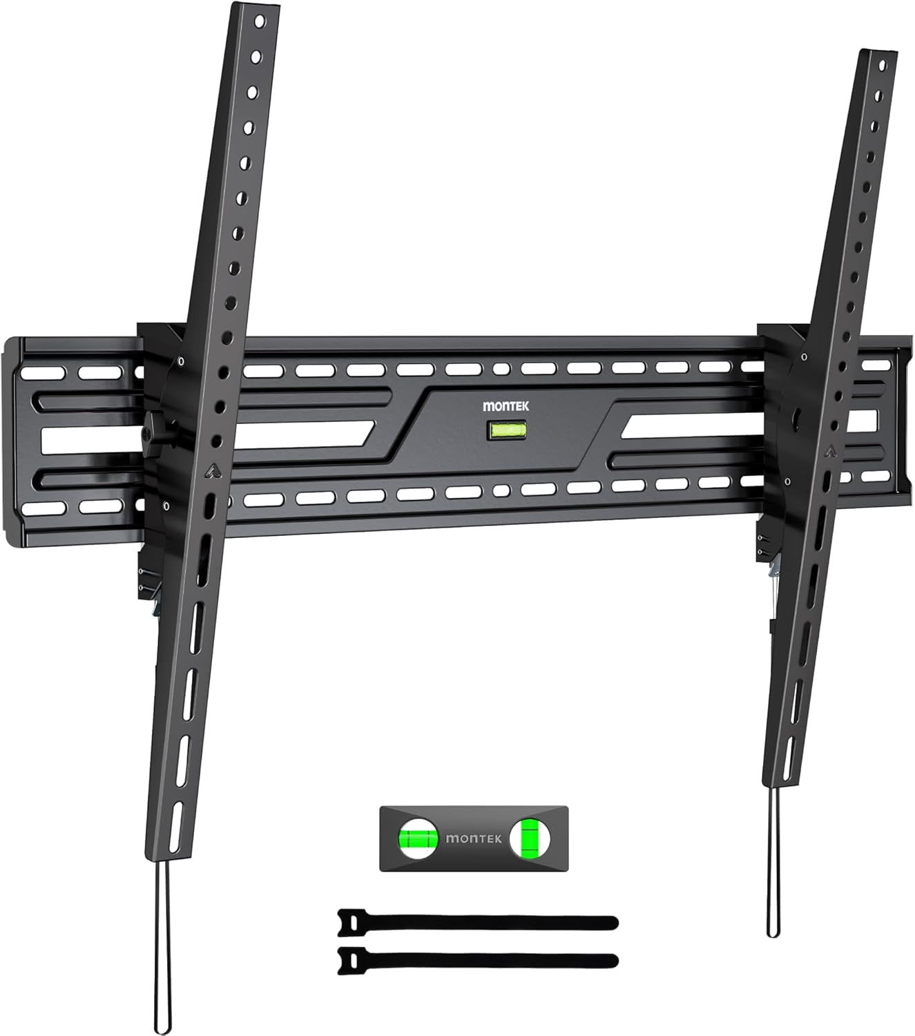 monTEK 15° Full Tilting TV Wall Mount for 50–100" Large TVs, Supports 220 lb, VESA 75x75–900x600, Fits 16"/18"/24"/32" Studs