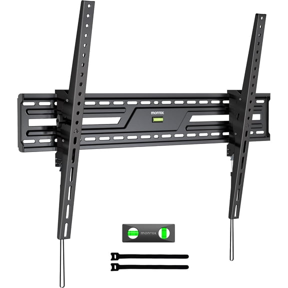 monTEK 15° Full Tilting TV Wall Mount for 50–100" Large TVs, Supports 220 lb, VESA 75x75–900x600, Fits 16"/18"/24"/32" Studs