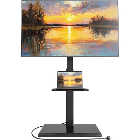 monTEK 66 lb Heavy Duty Under Desk PC Mount, Adjustable No-Drill Computer Tower Holder with Clamp Installation, 16.1"25.6" Height Adjustable CPU Stand with Protective Pads, Fits Home Office & Gaming