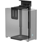 monTEK Adjustable Under Desk PC Mount, Clamp-On CPU Holder with Protective Pads, Fits Most PC Towers, Space-Saving Design, Black