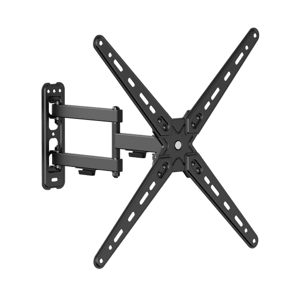 monTEK Articulating TV Wall Mount for 13-55 Inch TVs & Monitors, Full Motion Swivel Tilt TV Bracket with Single Stud Installation, Extends 14.4", Max VESA 400x400mm, Holds up to 55 lbs