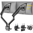 thumbnail image 1 of monTEK Dual Monitor Arm with USB Ports, Mechanical Spring Dual Monitor Mount for 17–35" Screens, Holds up to 26.4 lb per Arm, Full Motion Desk Stand with VESA 75x75/100x100, C-Clamp & Grommet, 1 of 10