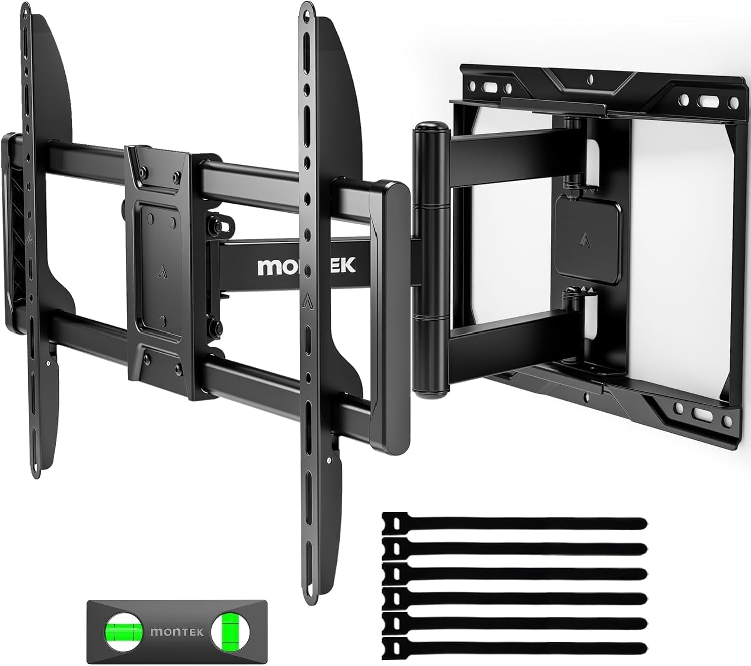 monTEK Full Motion TV Wall Mount for 37-84 inch TVs, Articulating TV Bracket, Tilt & Swivel, Max VESA 600x400mm, Holds 110 lbs