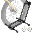 thumbnail image 1 of monTEK Heavy Duty Bike Floor Stand, Foldable Dual-Arm Bicycle Rack for 20–29 in Wheels & Up to 4.5 in Tires, 77 lb Capacity, 3-Level Adjustable Parking Stand for Road, MTB & Fat Bikes, 1 of 11